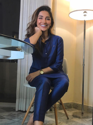 Blue Kurta Pajama Humayun Alamgir