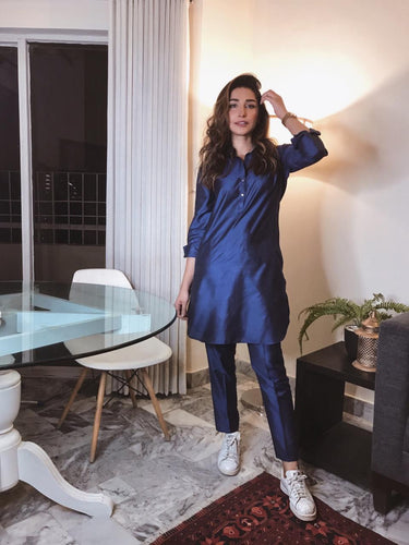 Blue Kurta Pajama Humayun Alamgir