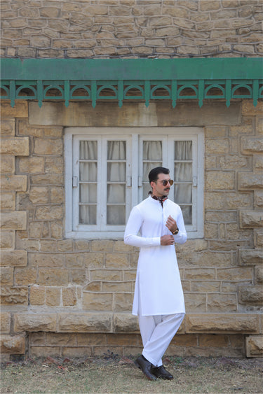 WHITE EGYPTIAN COTTON SHALWAR KAMEEZ Humayunalamgir