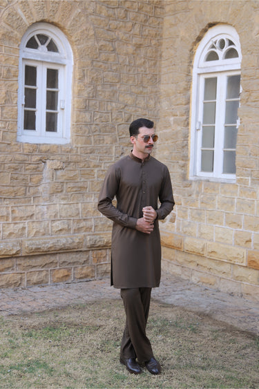 BROWN BOSKY KURTA PAJAMA Humayunalamgir