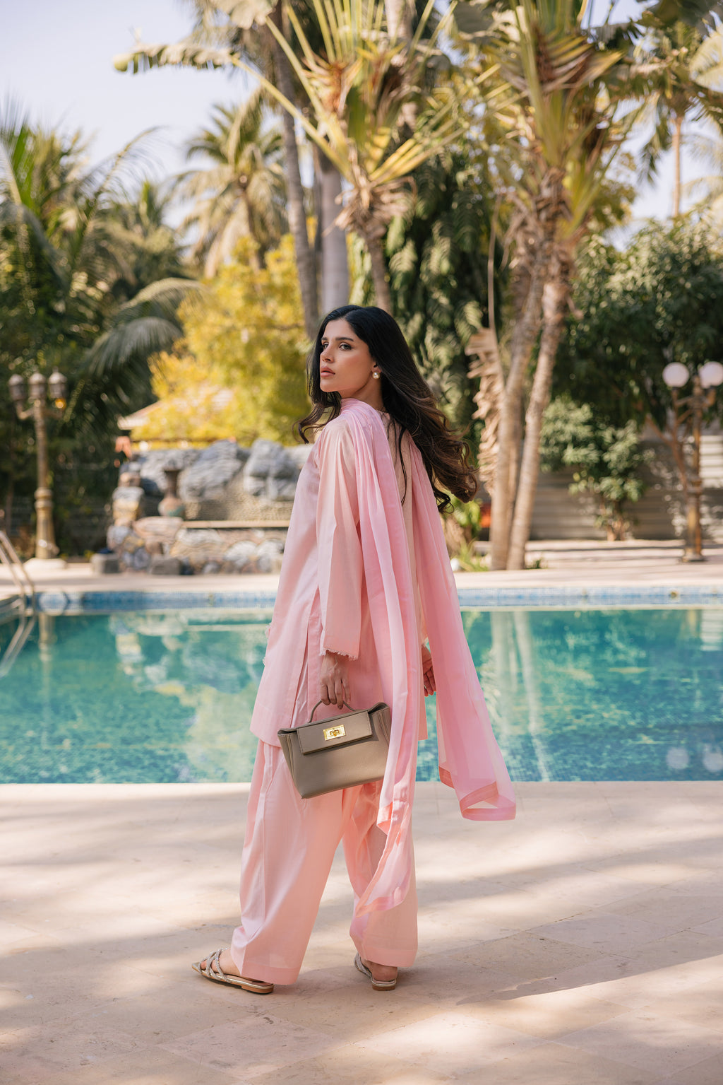 Pink Ruffle Cotton Clothing Humayun Alamgir