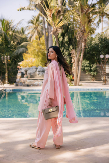 Pink Ruffle Cotton Clothing Humayun Alamgir