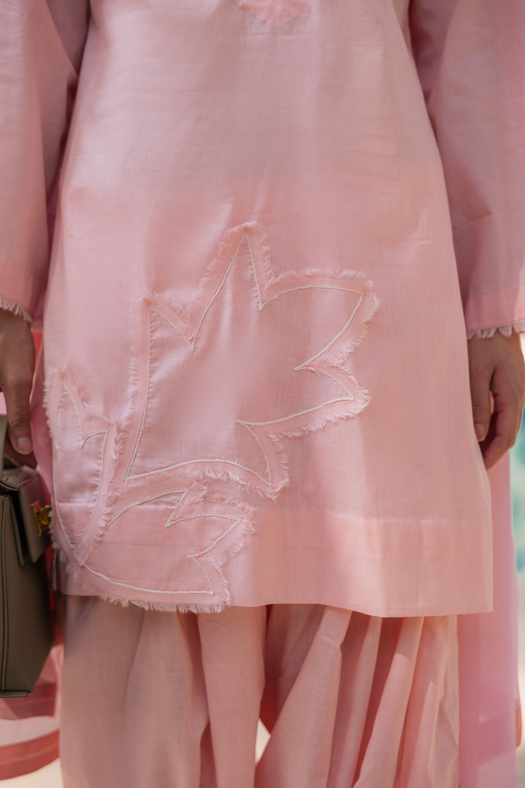 Pink Ruffle Cotton Clothing Humayun Alamgir