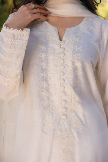 Off white Self Clothing Humayun Alamgir