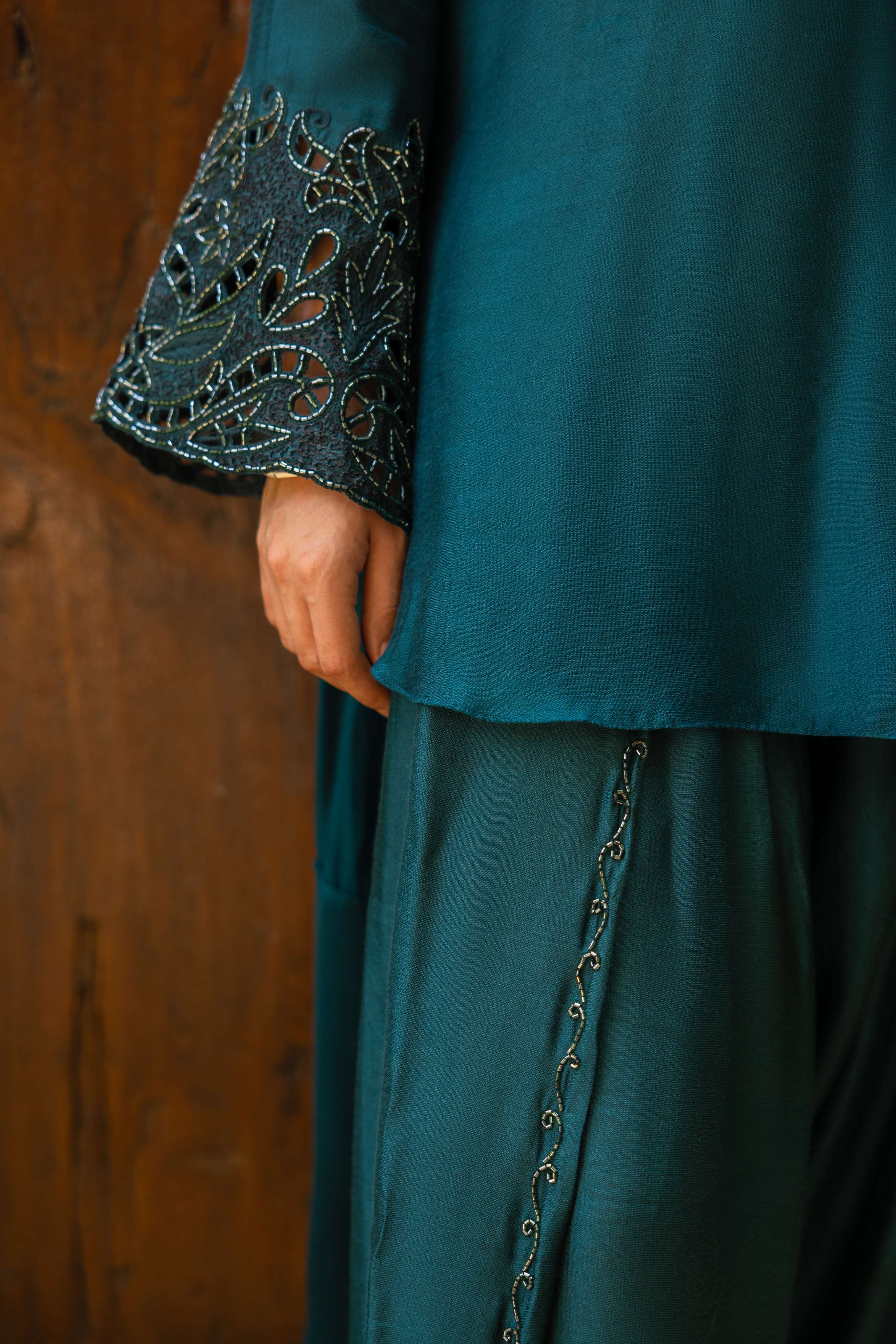 Daisy In Green (3Pc) Clothing Humayun Alamgir