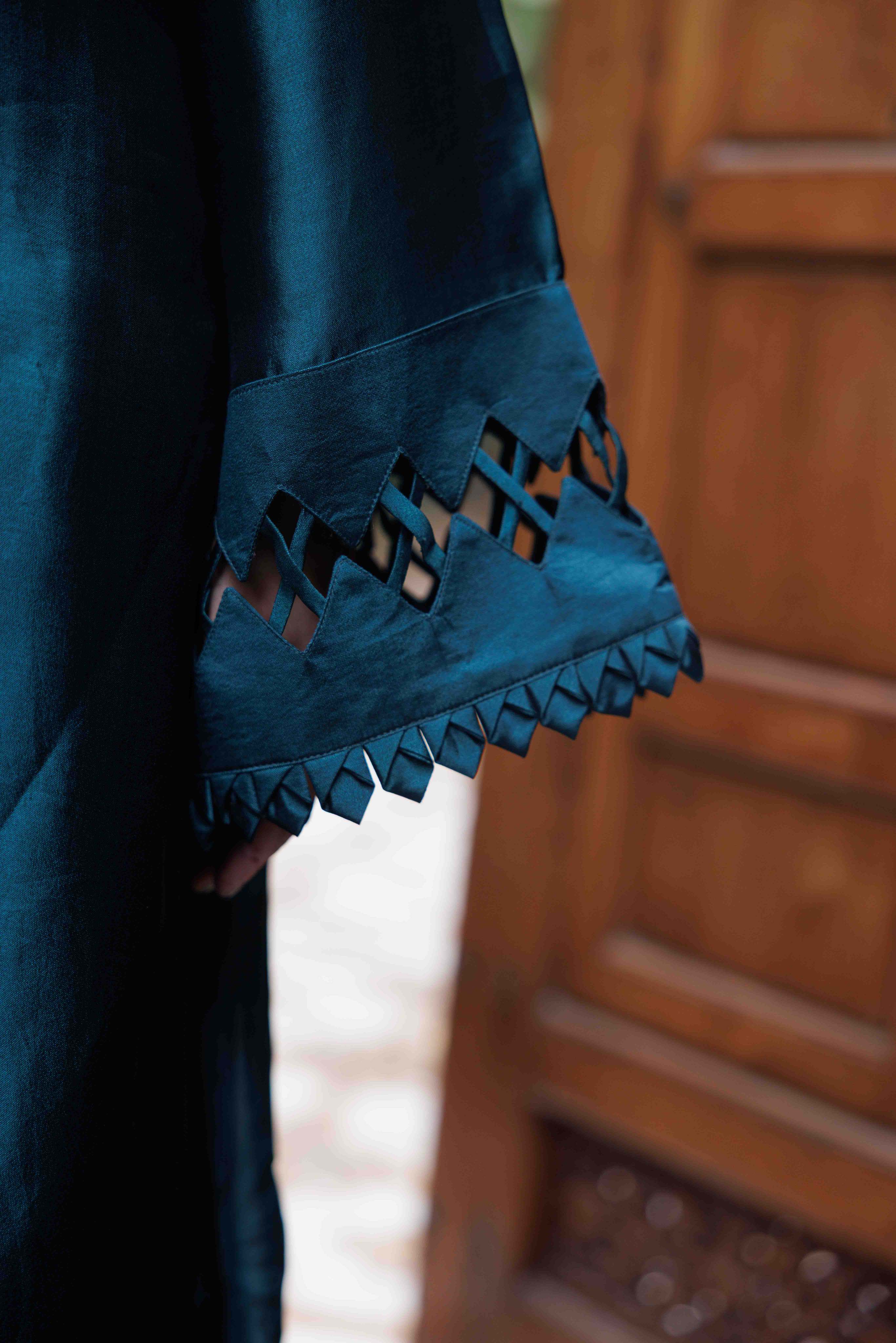 Silk Solid Teal Green Clothing Humayun Alamgir