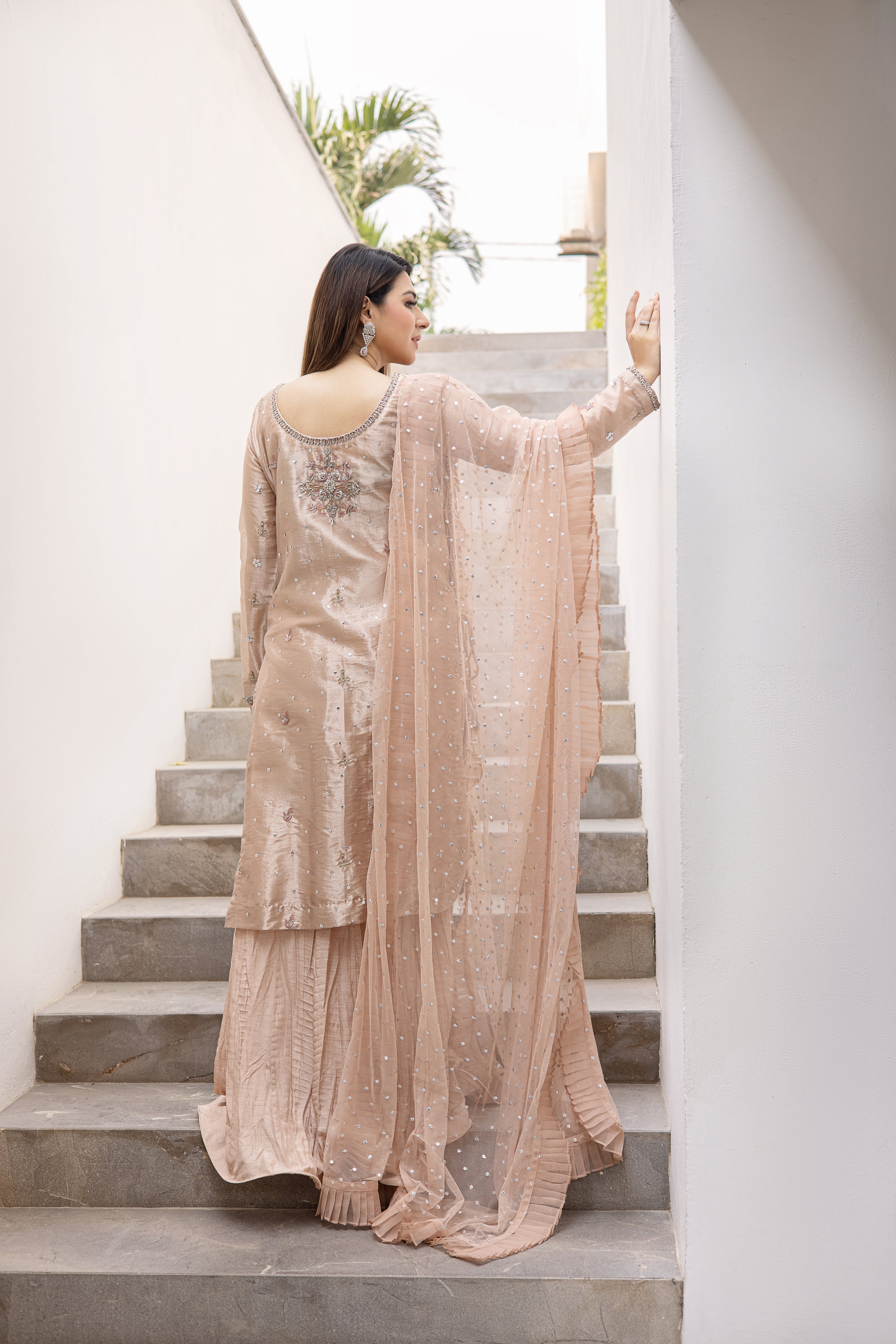 Rose Pink Gharara Clothing humyaunalamgir