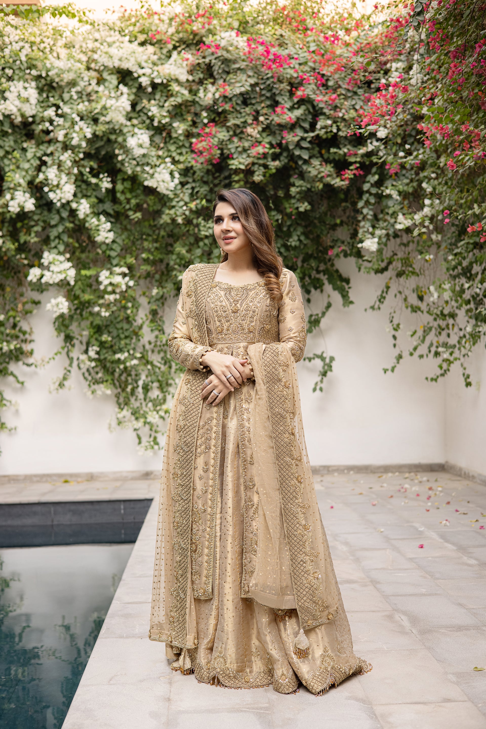 golden sharara dress Golden Sharara – Humayunalamgir