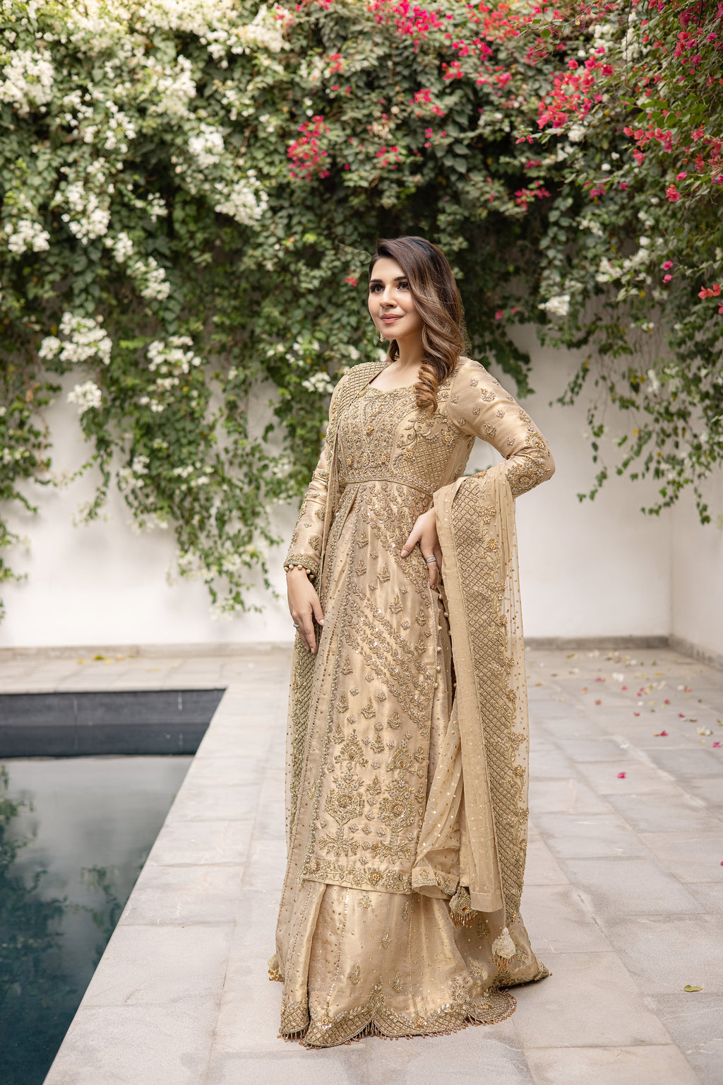 Golden Sharara Clothing humyaunalamgir