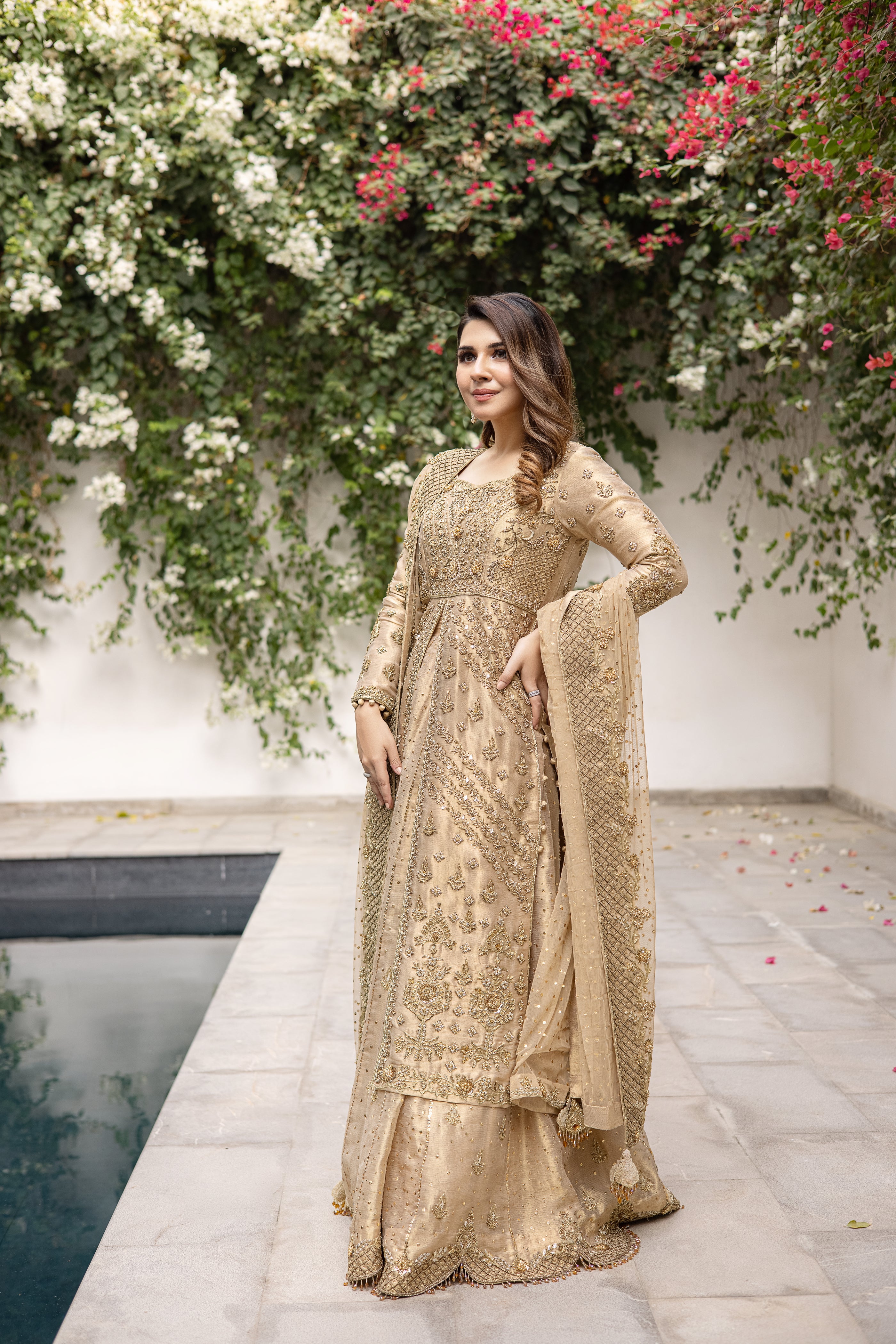 Golden Sharara Clothing humyaunalamgir