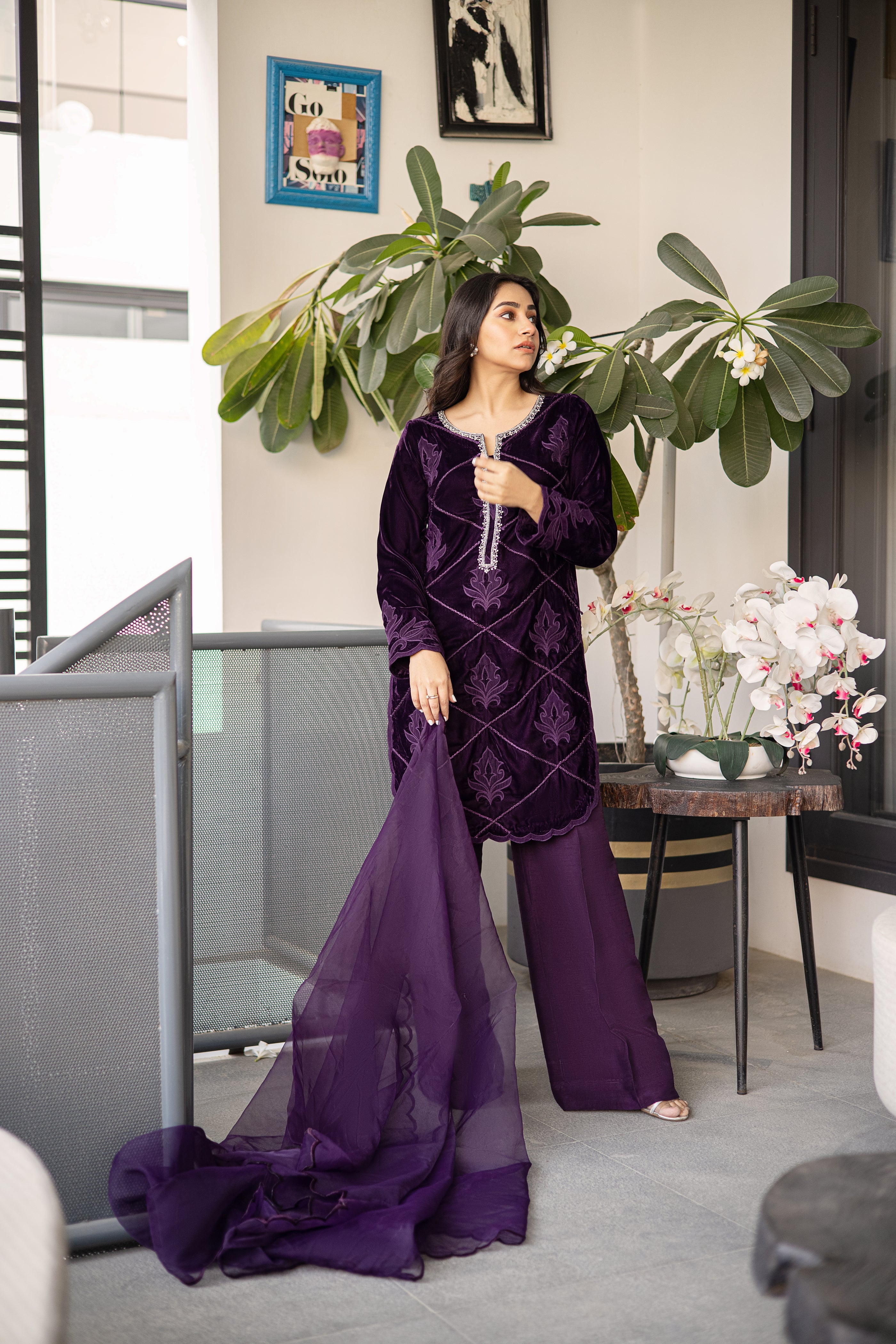 Purple Voilette Clothing humyaunalamgir XS