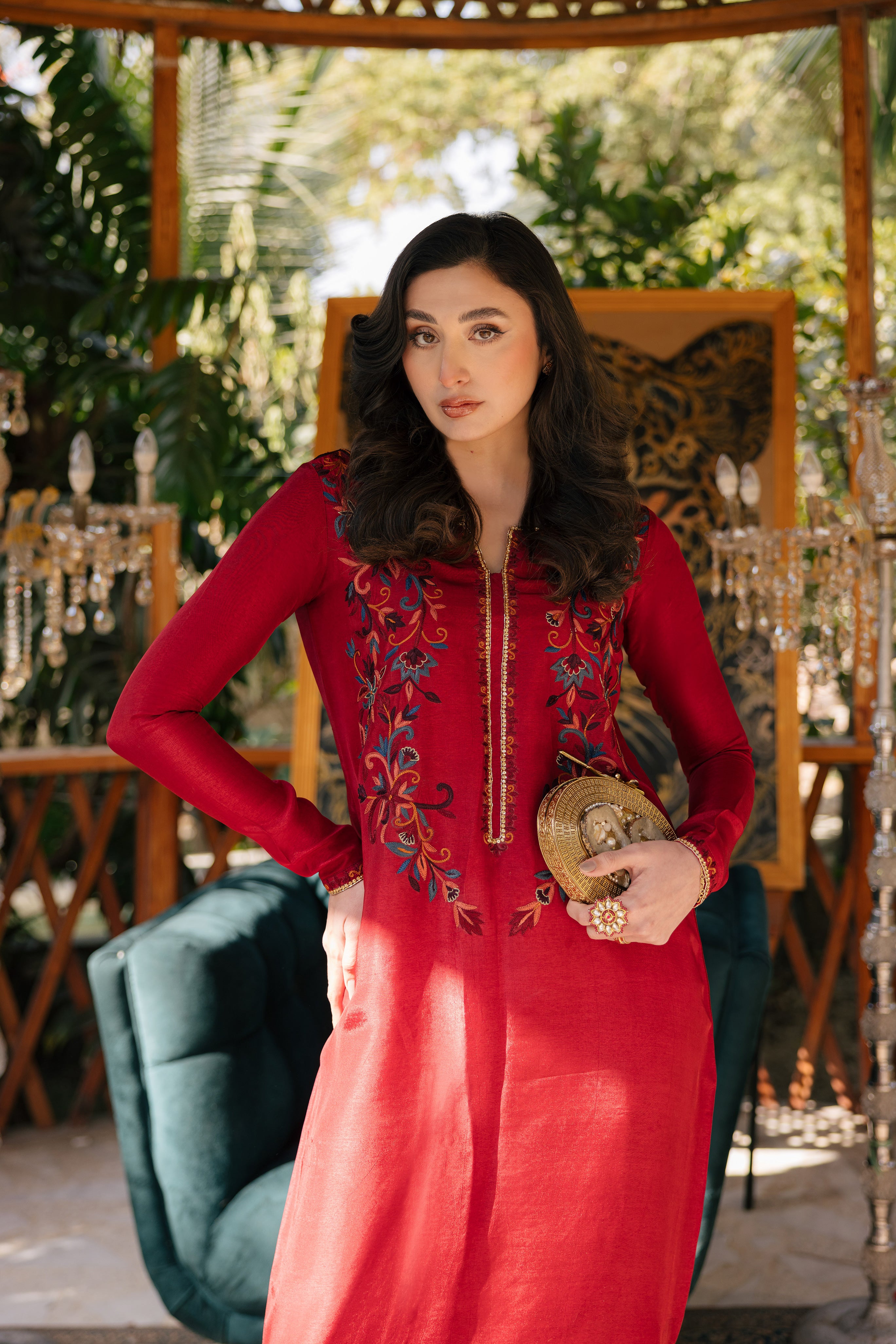 Red Kaftan Clothing Humayun Alamgir