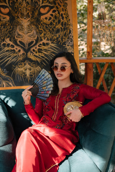 Red Kaftan Clothing Humayun Alamgir