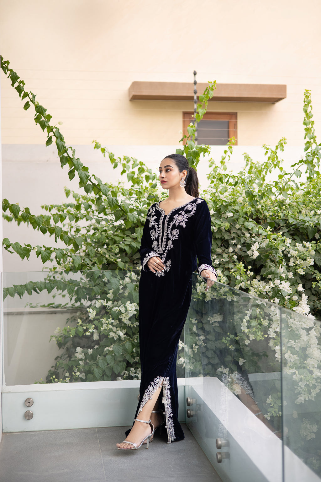 Blue Verte Caftan Clothing humyaunalamgir