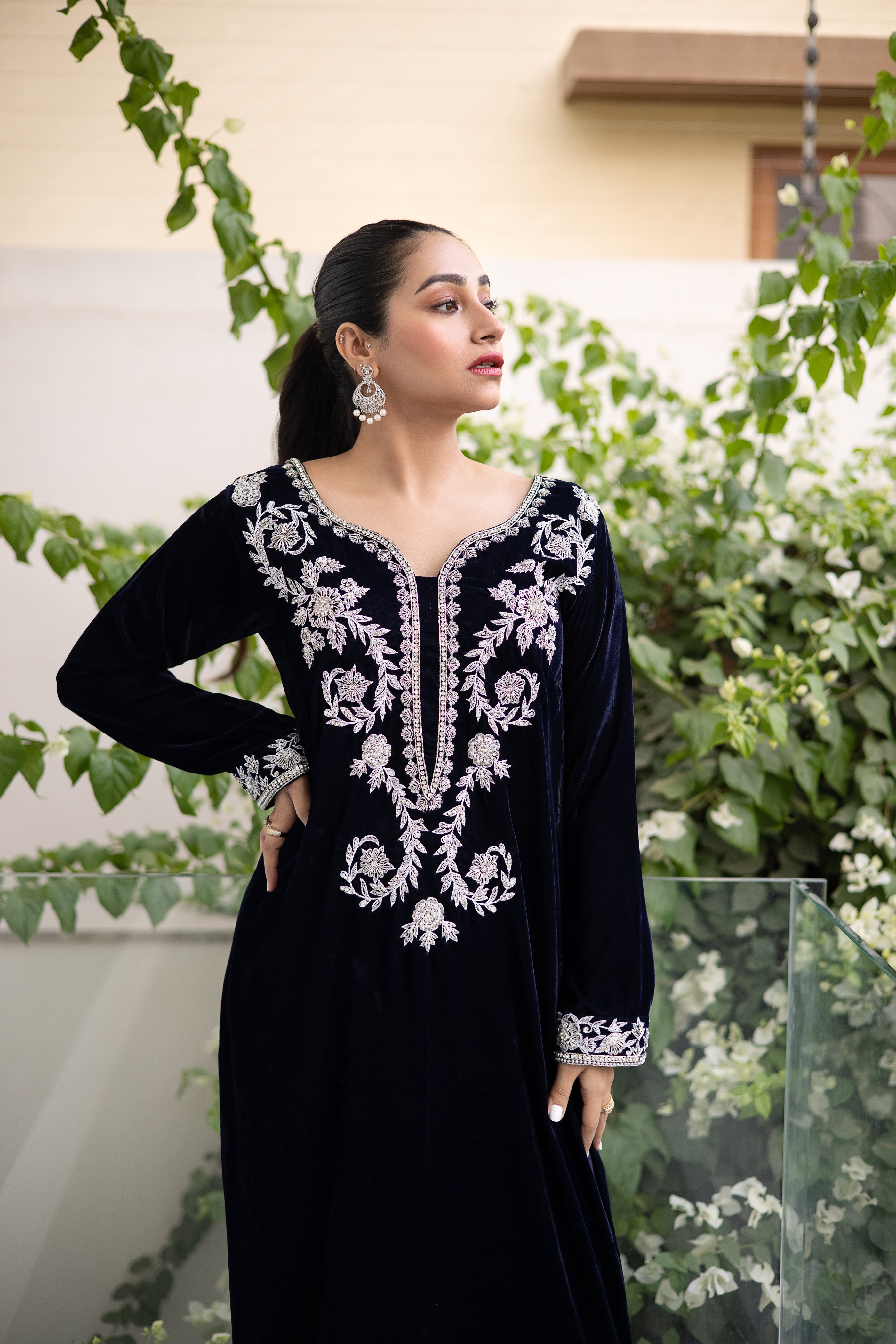 Blue Verte Caftan Clothing humyaunalamgir