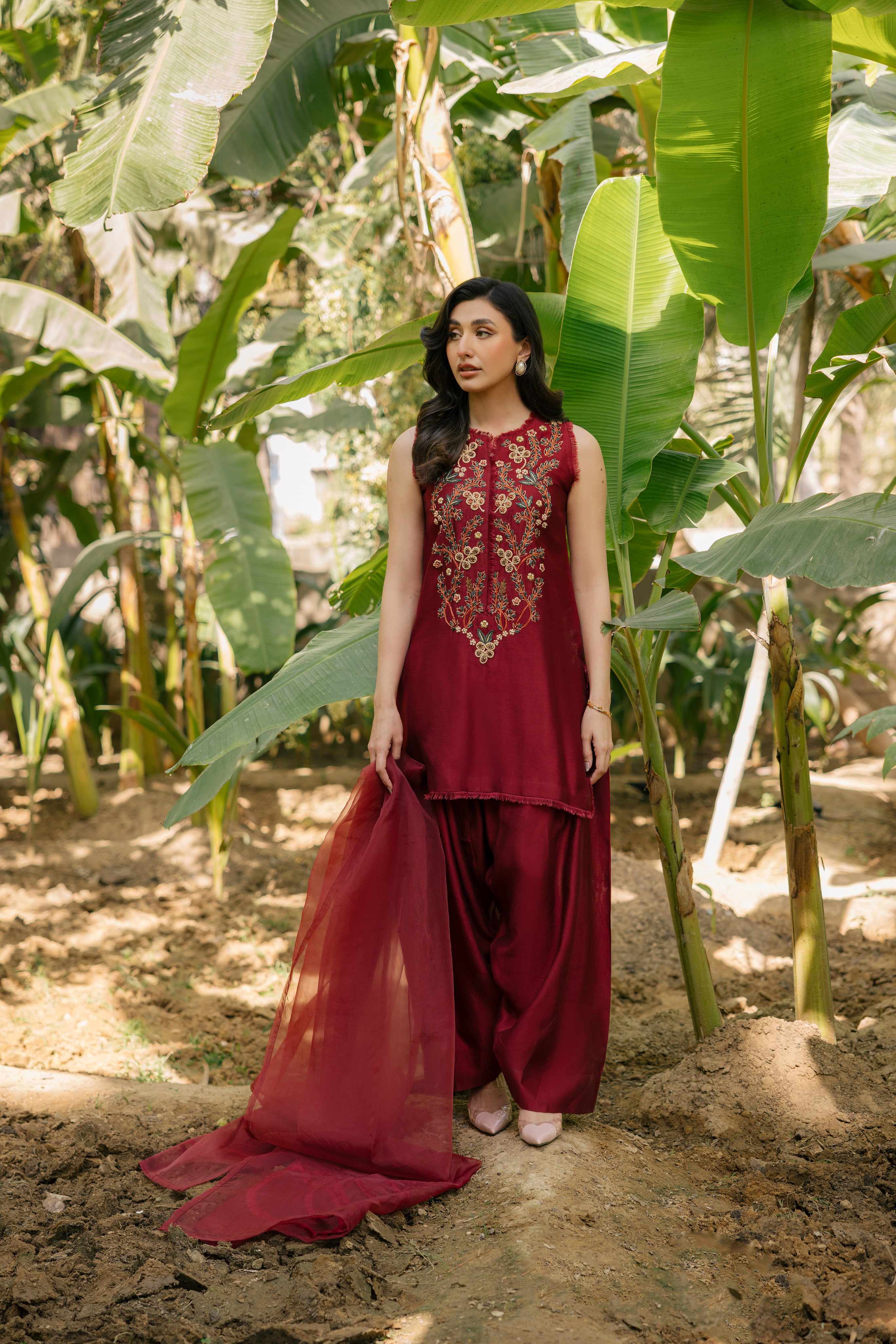 Red Ruffle Clothing Humayun Alamgir