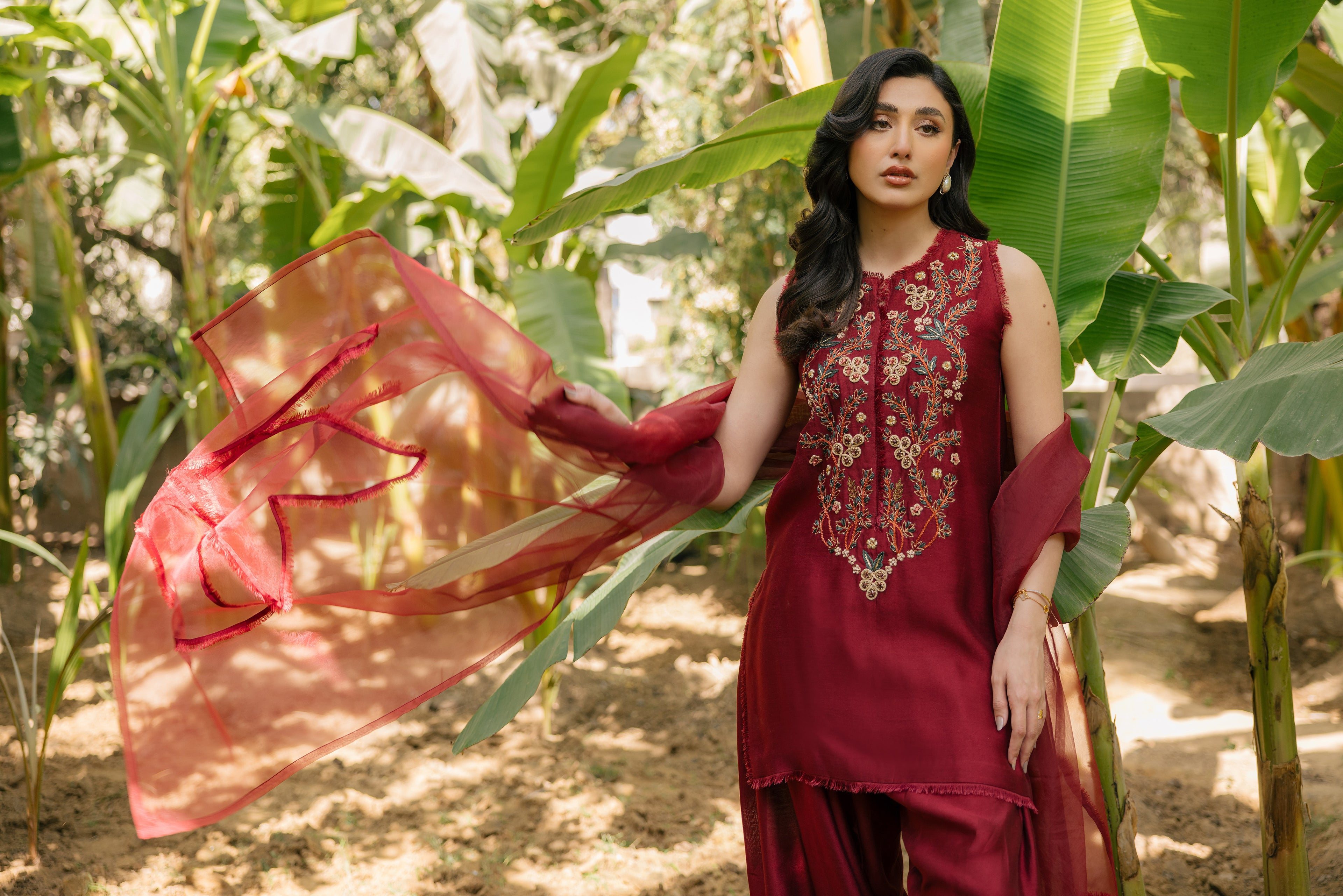 Red Ruffle Clothing Humayun Alamgir