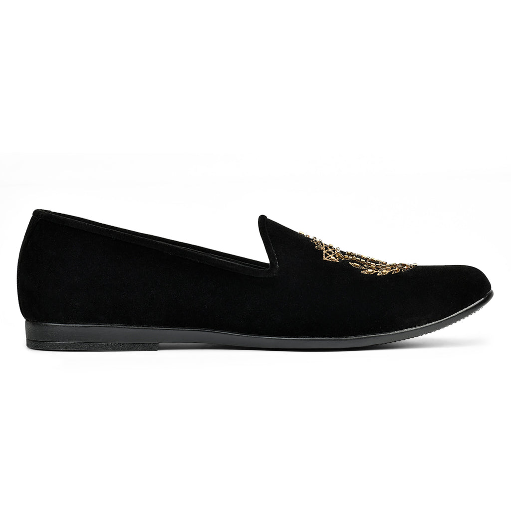 Black velvet 2018 motif Shoes humyaunalamgir