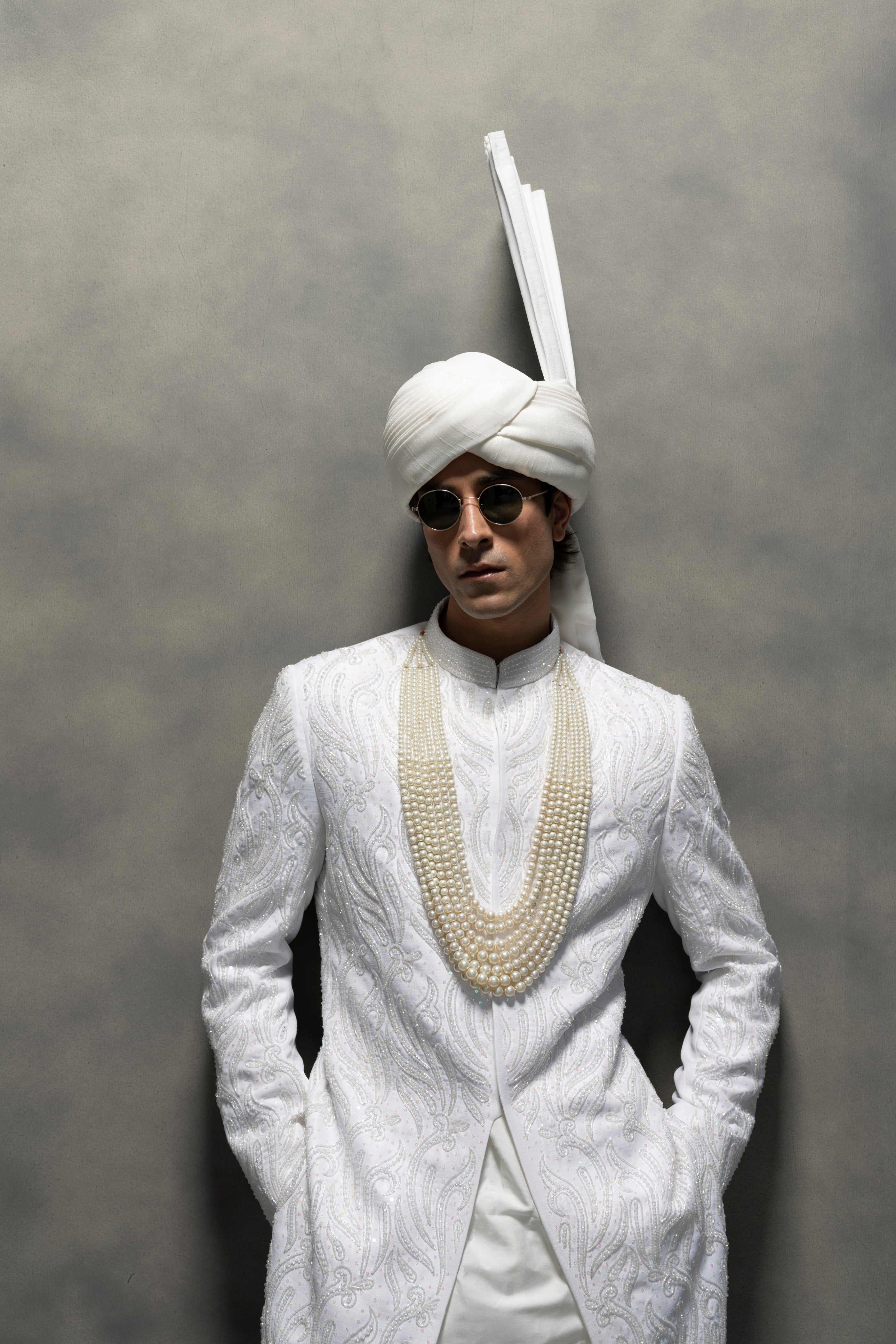 Pure White Heritage Full Handwork Sherwani sherwani Humayun Alamgir