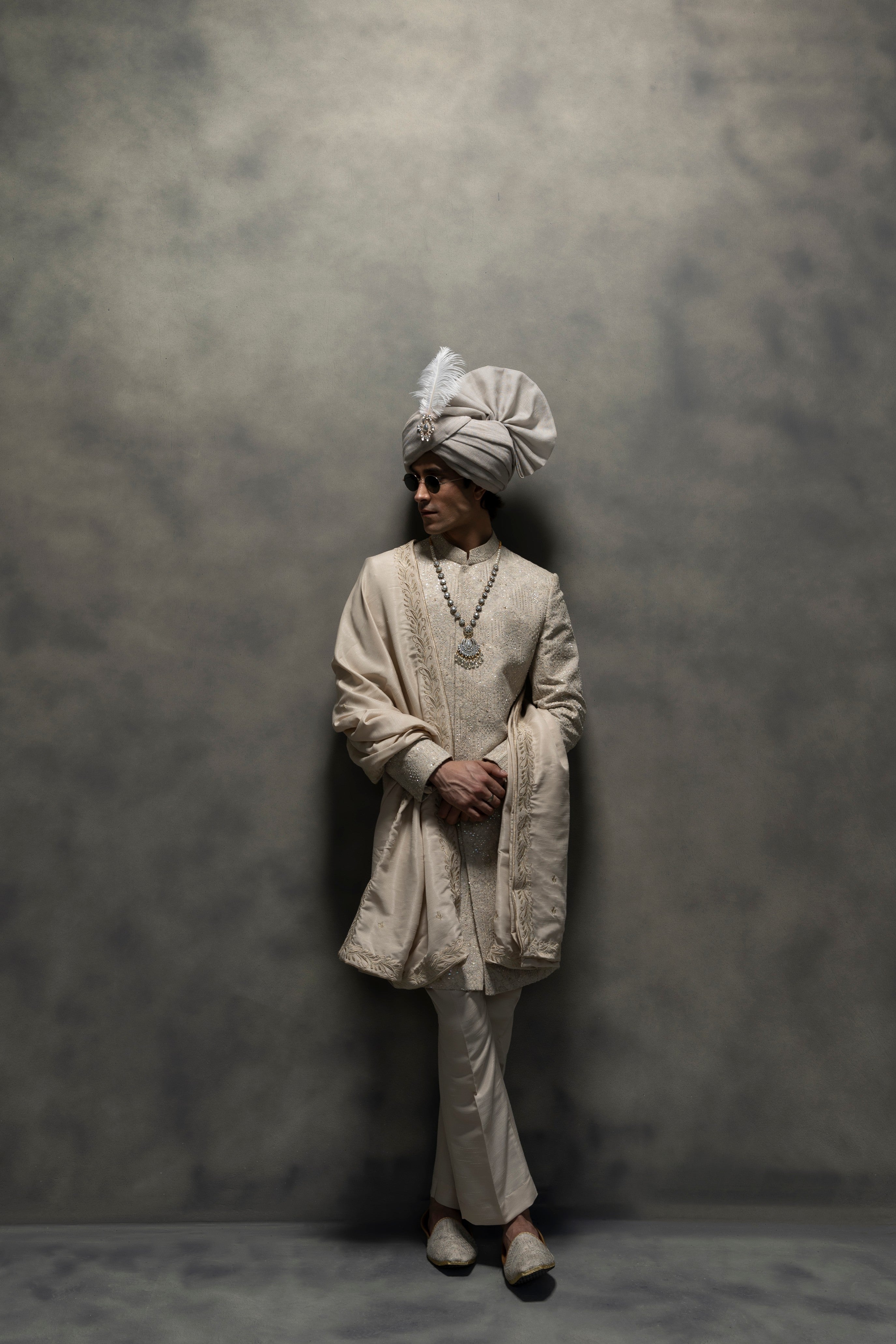 Majestic Ivory Handcrafted Sherwani sherwani Humayun Alamgir