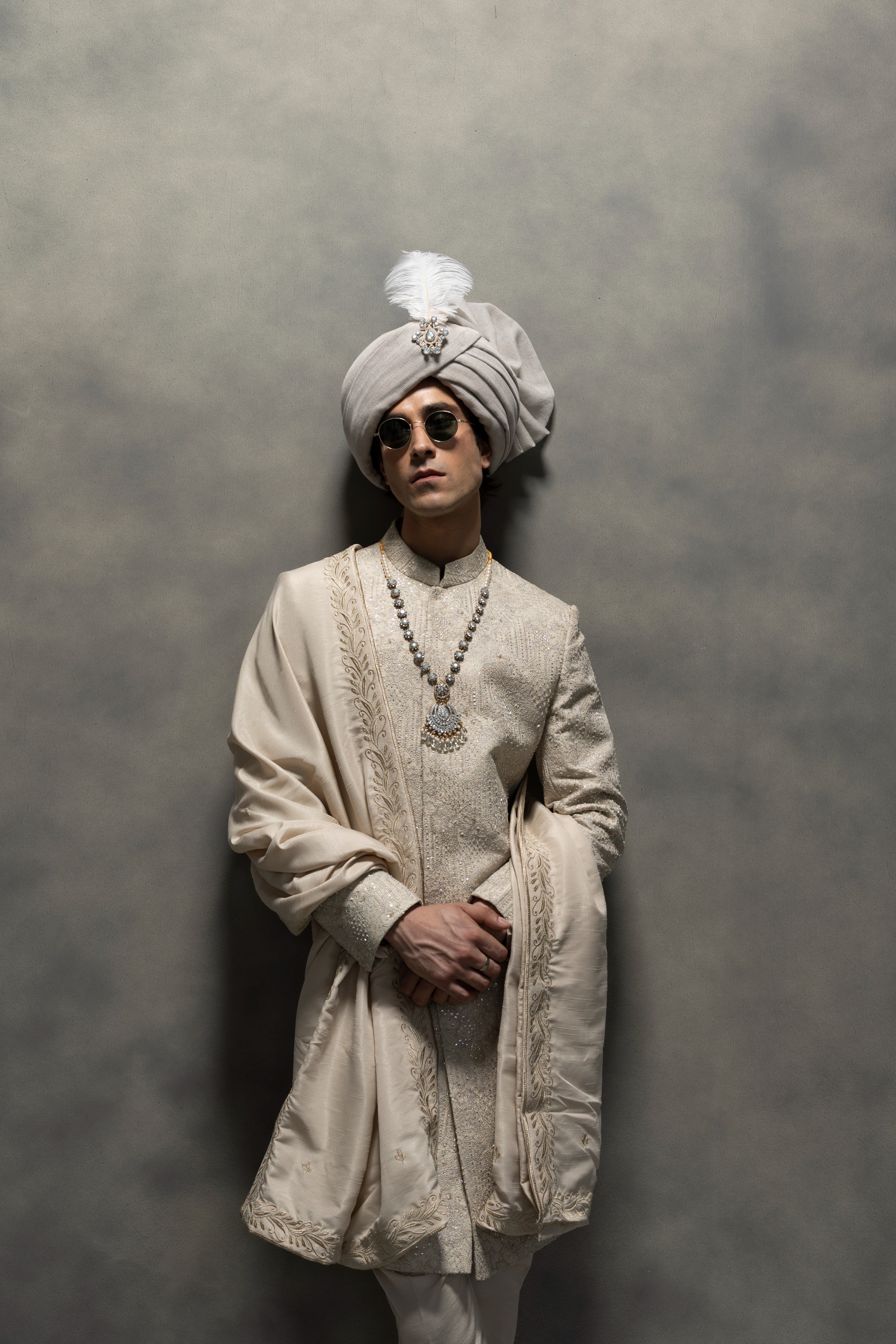 Majestic Ivory Handcrafted Sherwani sherwani Humayun Alamgir