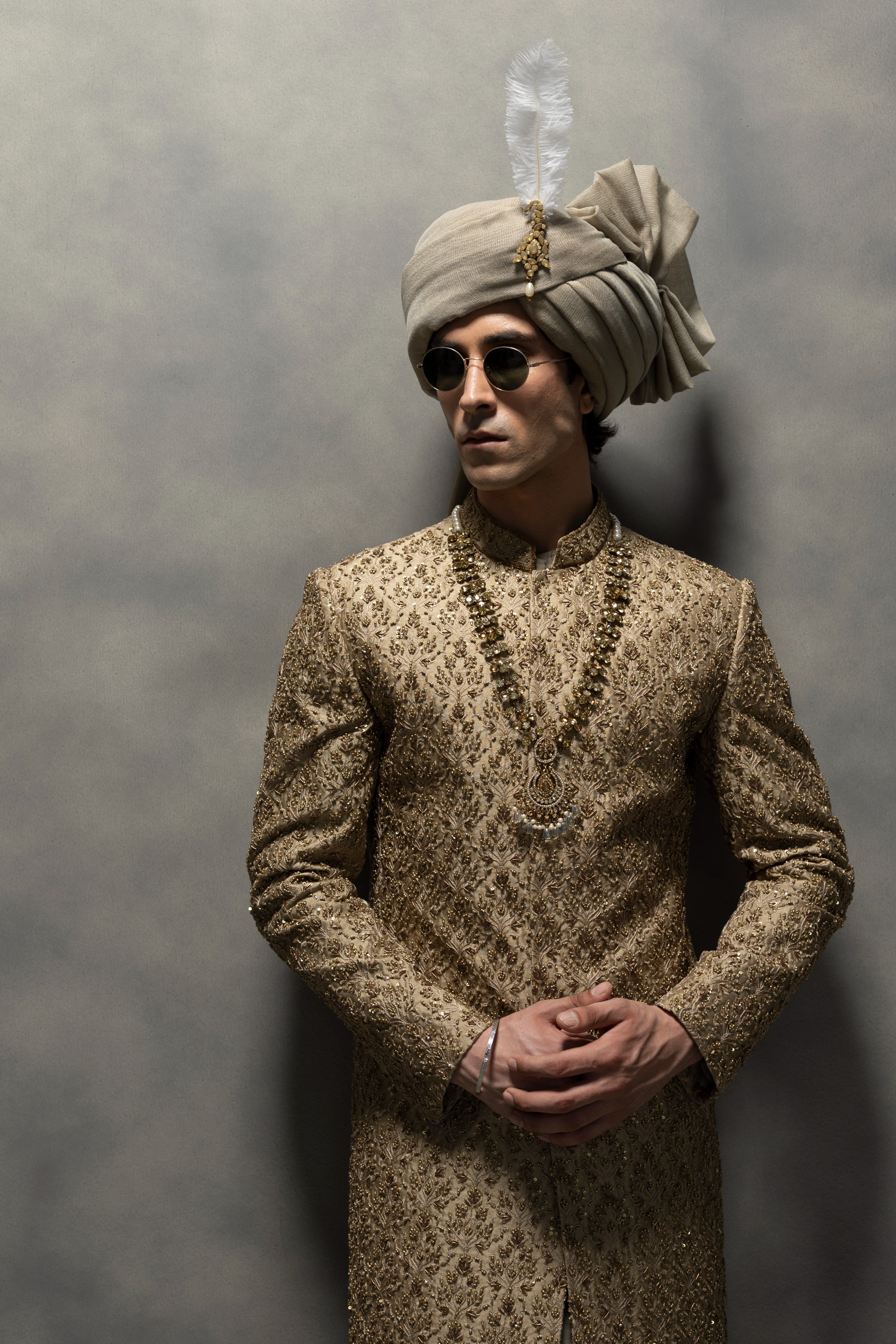 Royal Gold Handcrafted Sherwani sherwani Humayun Alamgir