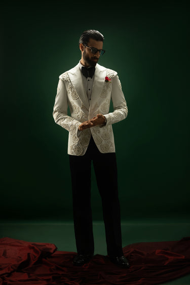 WHITE ARMANI 3P TUXEDO