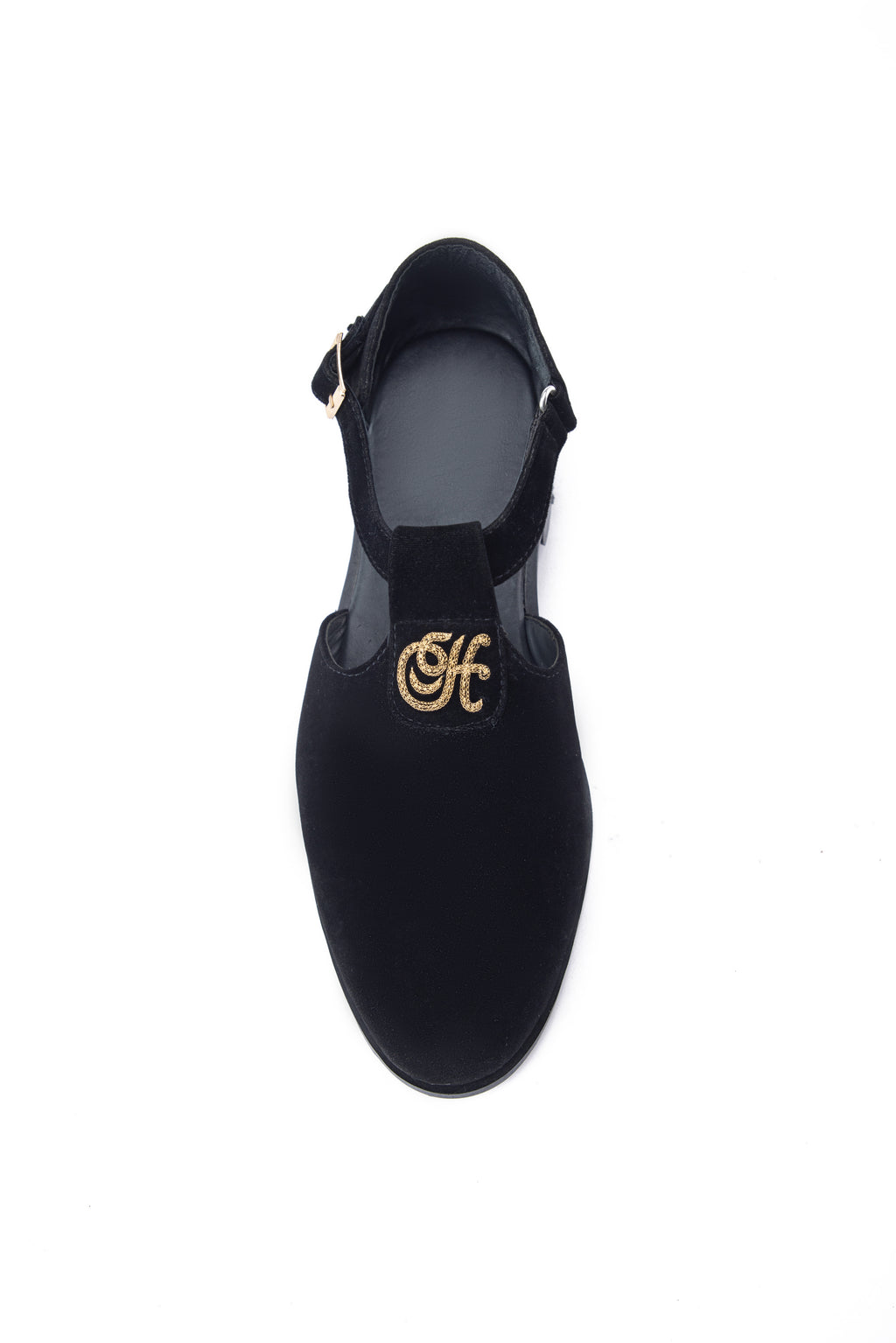 Black velvet sandal Shoes humyaunalamgir