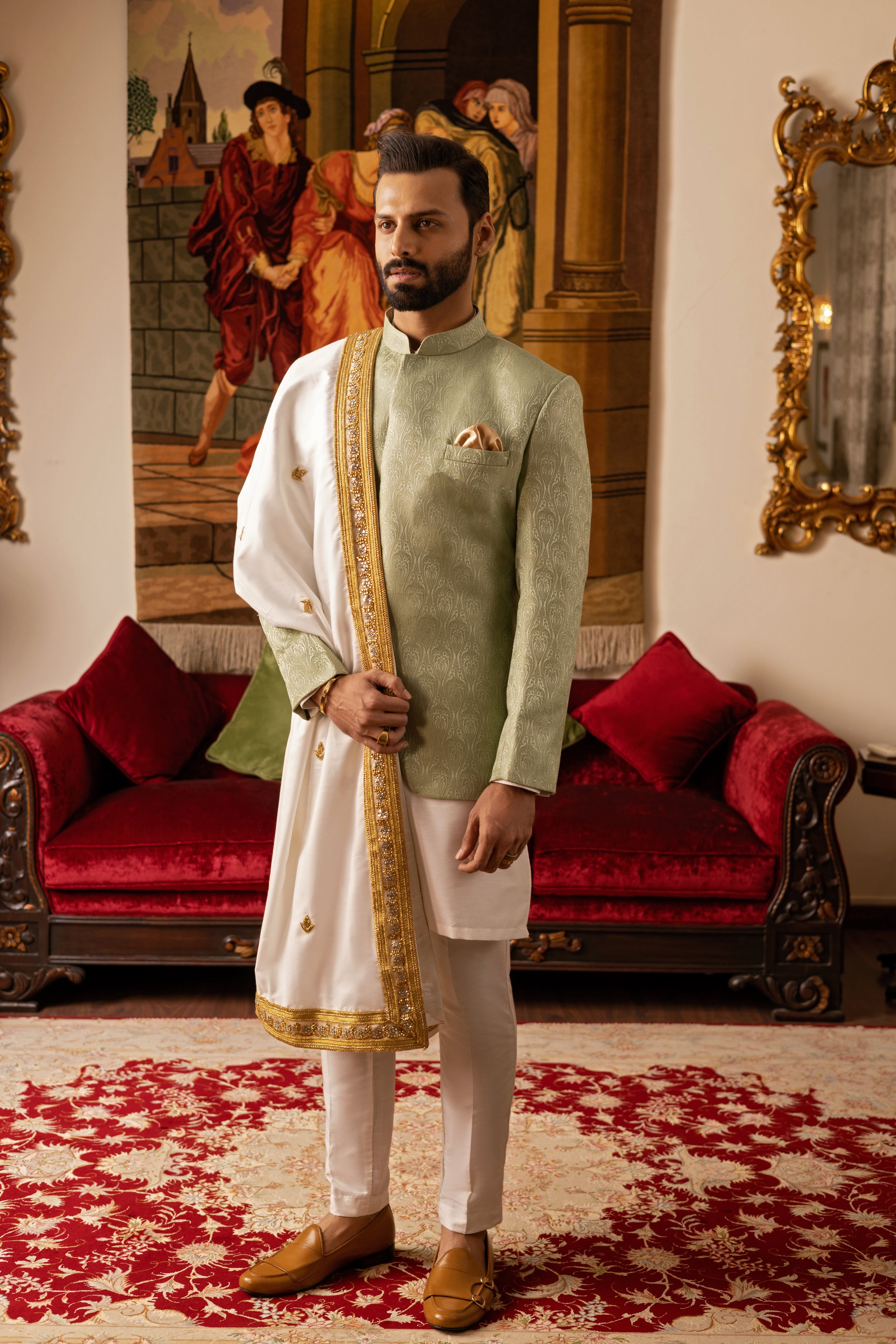 White Cotton Silk Shawl HumayunAlamgir