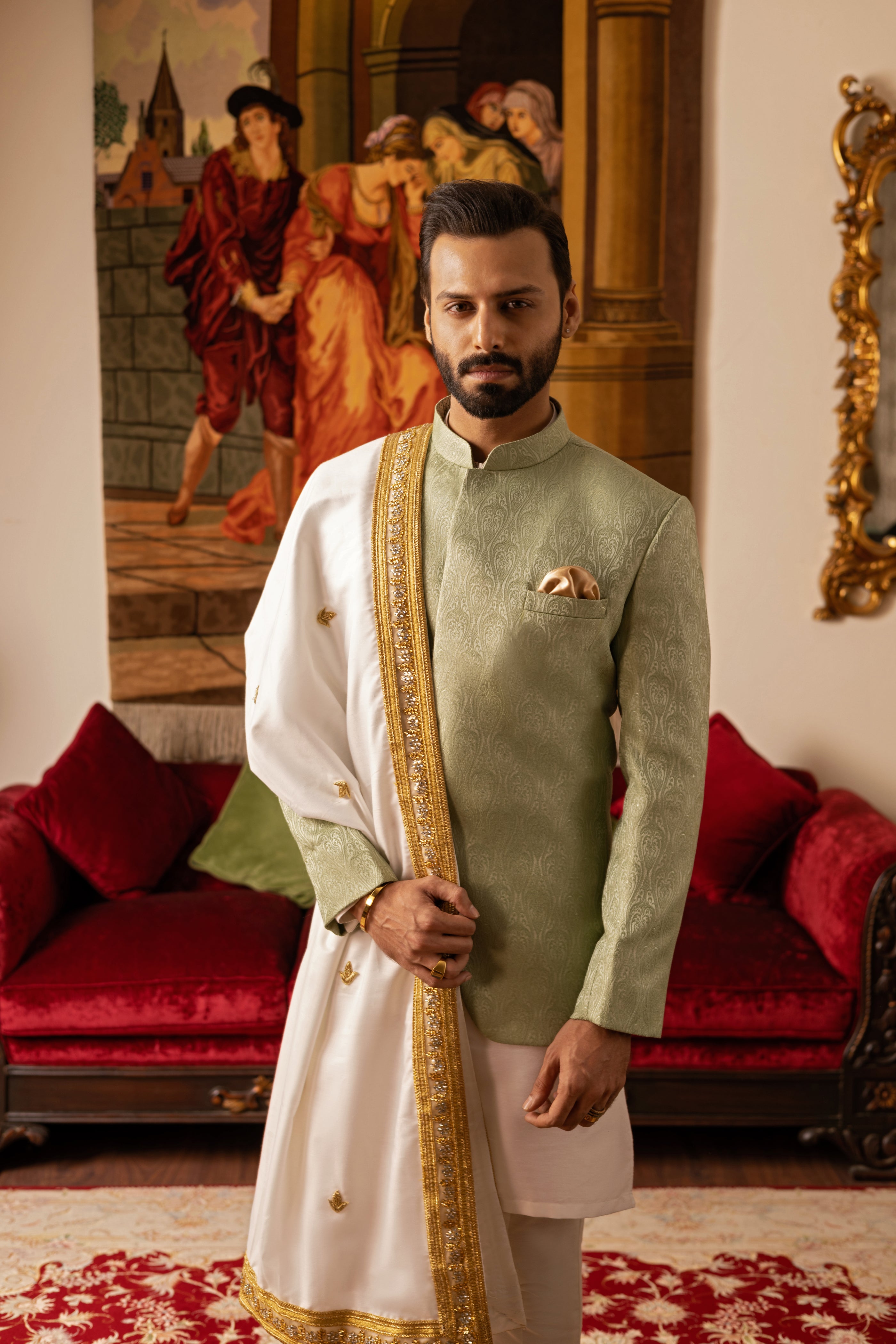 White Cotton Silk Shawl HumayunAlamgir