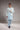 Ice Blue Embossed Prince Coat