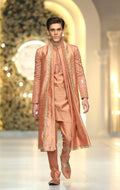Tea Pink Prince Coat Mehndi Collection HumayunAlamgir