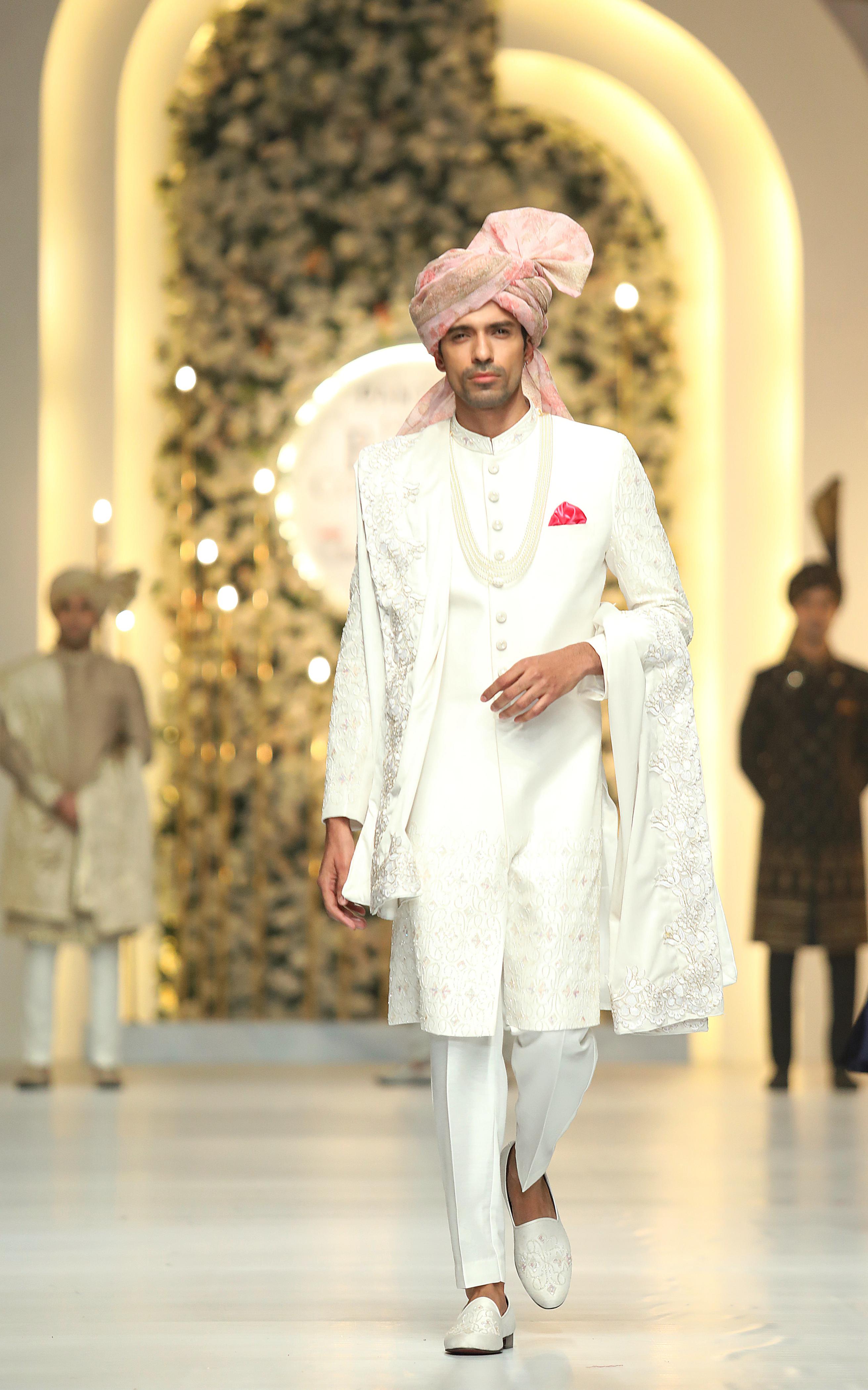 Raw Silk embroidered sherwani Humayunalamgir