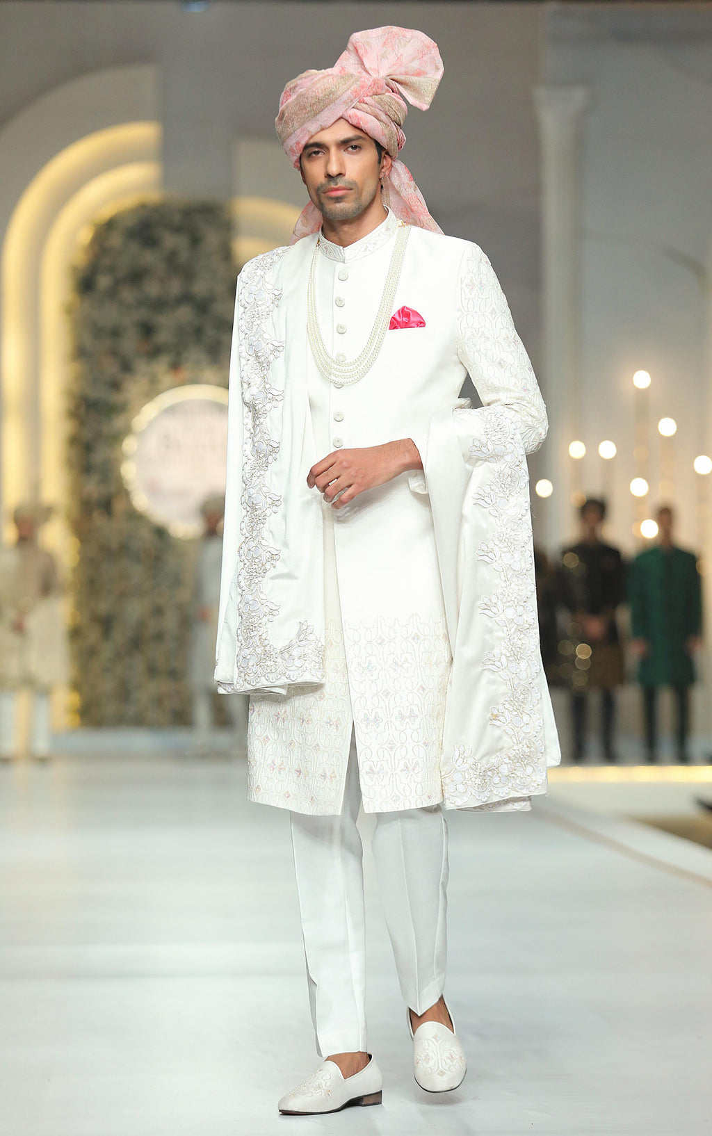 Raw Silk embroidered sherwani Humayunalamgir
