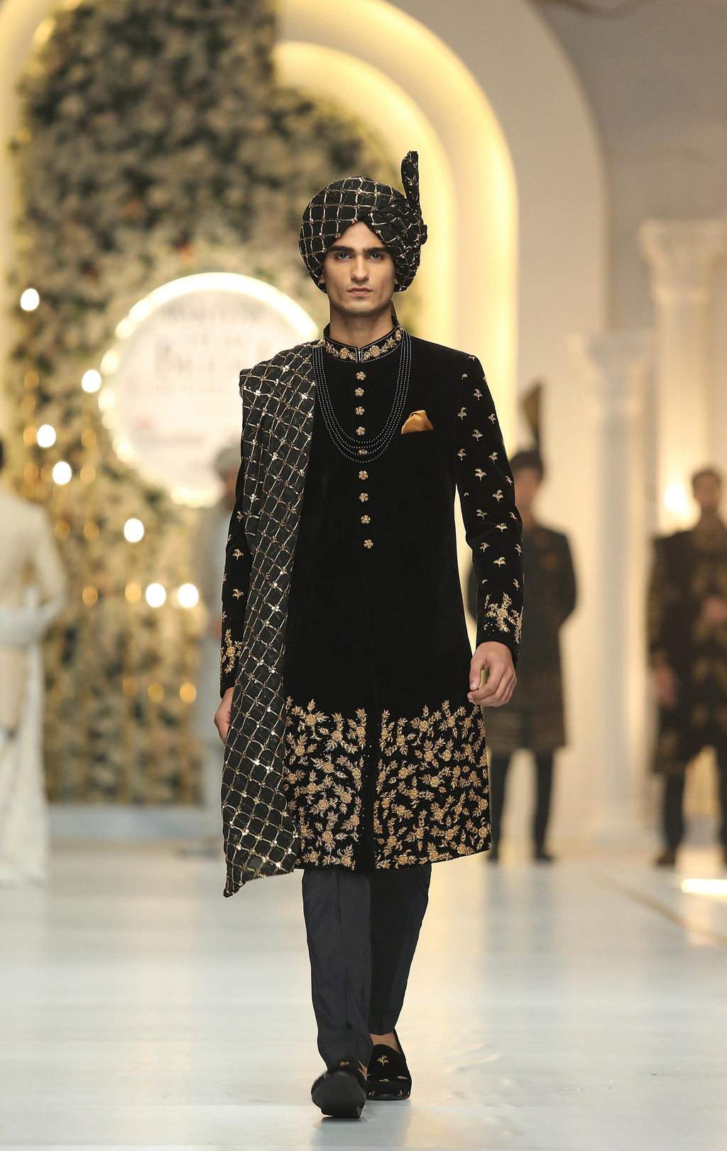 Black Velvet Sherwani Humayunalamgir