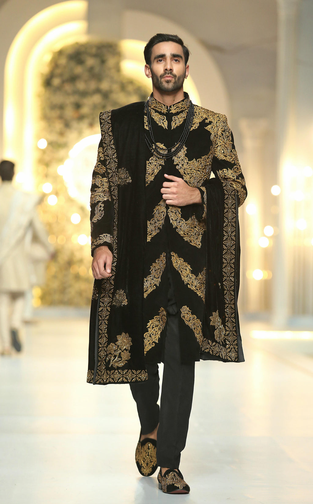 Black Velvet Sherwani Humayunalamgir