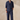Navy Blue Linen Cord Set - H Logo Humayun Alamgir