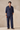 Navy Blue Linen Cord Set - H Logo Humayun Alamgir