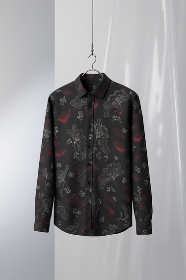 Midnight Bloom Floral Shirt Humayunalamgir
