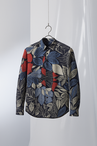 Midnight Tropic leaf Shirt Humayunalamgir