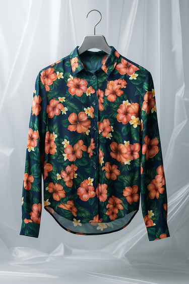 Island Bloom Long Sleeve Shirt Humayunalamgir