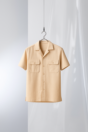 Beige Dolby Pocket Shirt Humayunalamgir