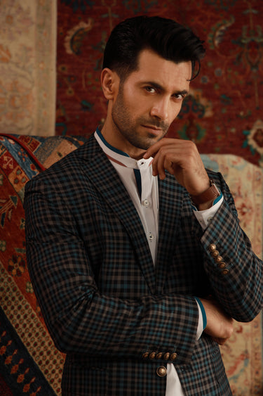 WHITE COTTON STRETCHABLE KURTA PAJAMA Humayunalamgir