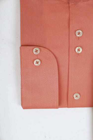 SALMON PINK LINEN SHIRT Humayunalamgir