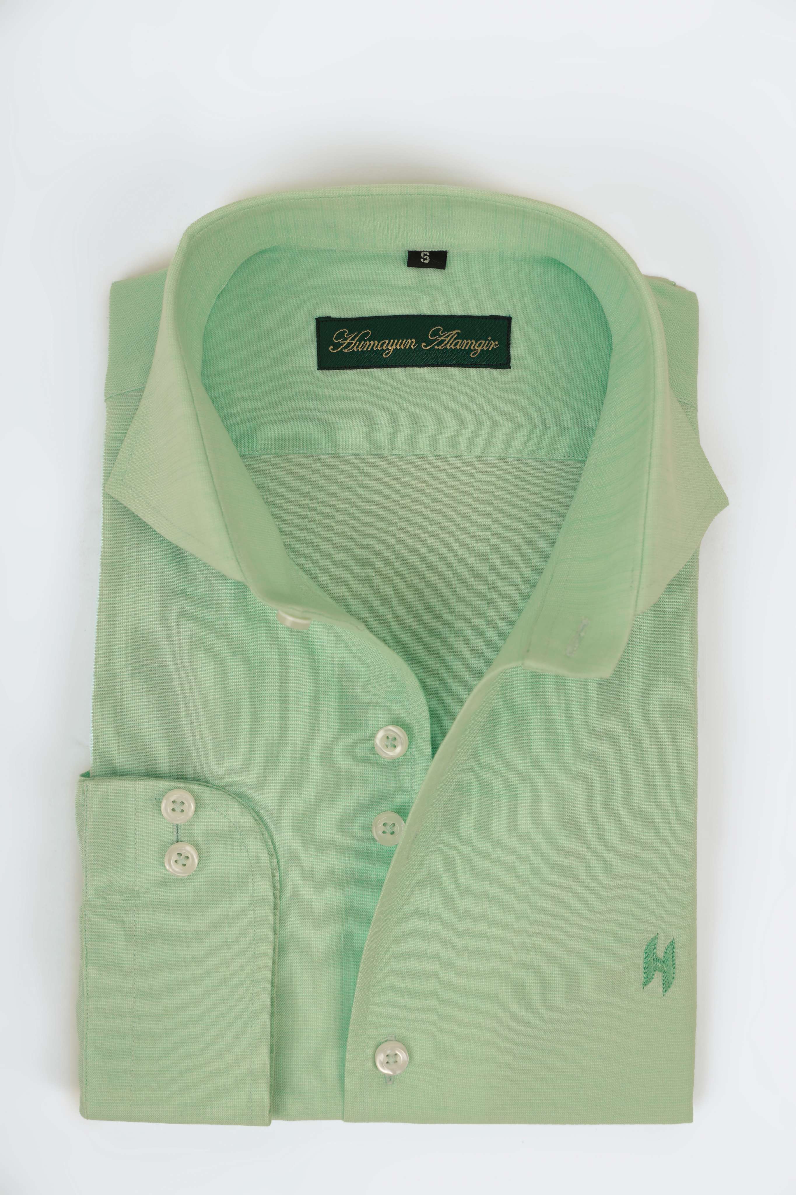 PEACH LINEN SHIRT Humayunalamgir