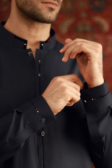 NAVY BLUE BOSKY SHALWAR KAMEEZ Humayunalamgir