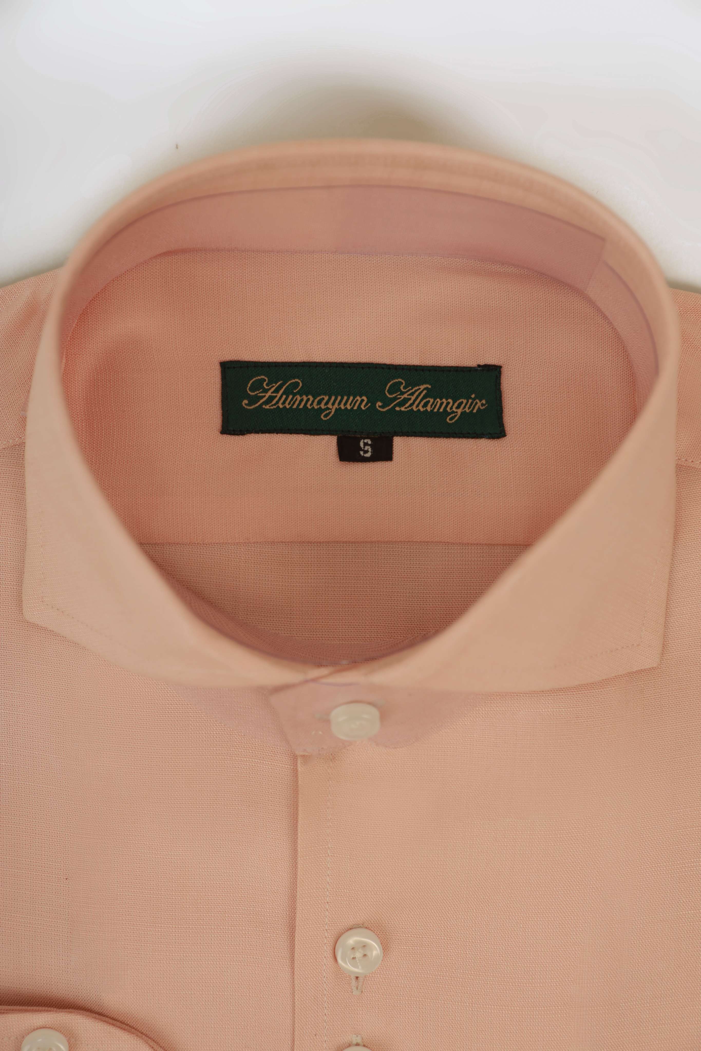 PEACH LINEN SHIRT Humayunalamgir