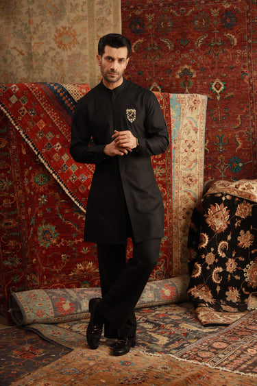 BLACK SWISS BOSKY KURTA PAJAMA