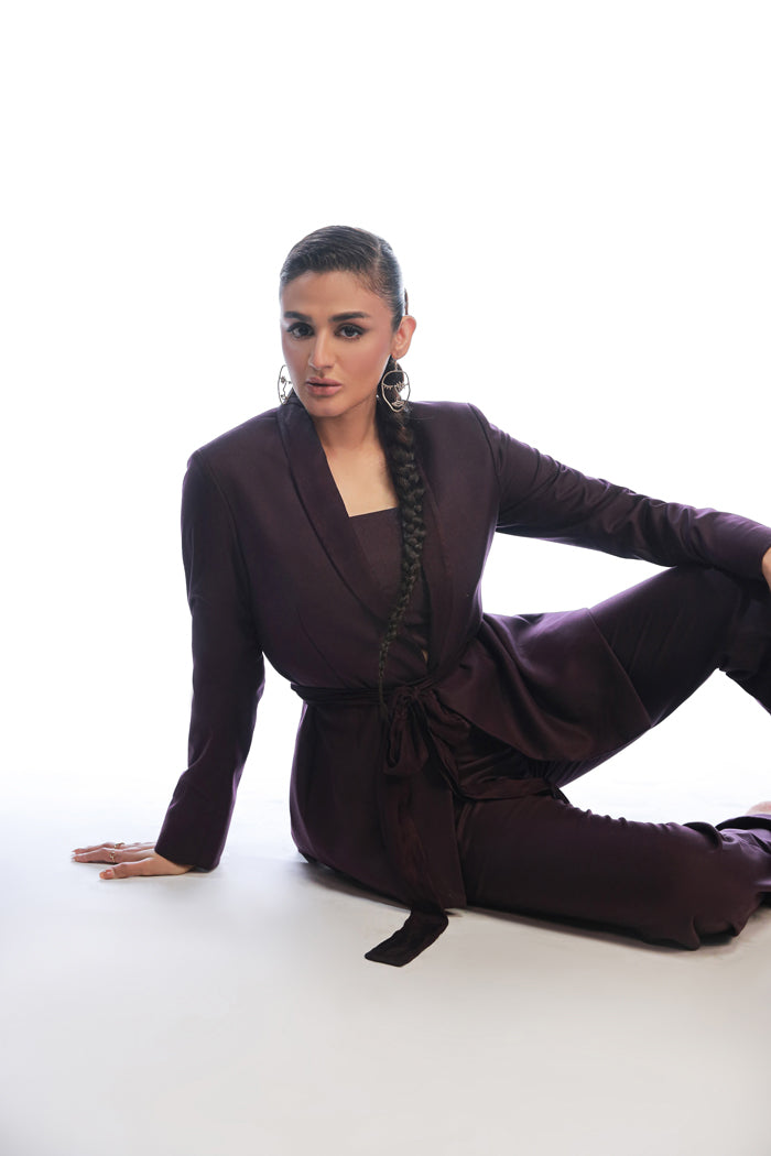 HER PURPLE SUIT Clothing humyaunalamgir