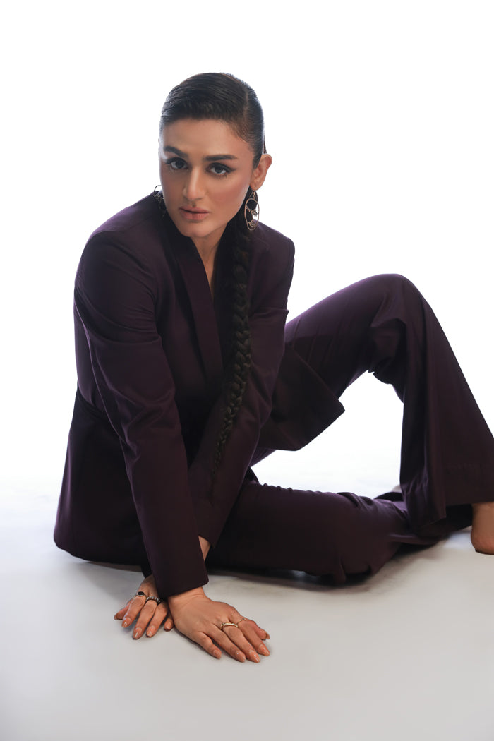 HER PURPLE SUIT Clothing humyaunalamgir